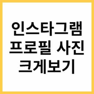 인스타그램 프로필 이미지 다운로드