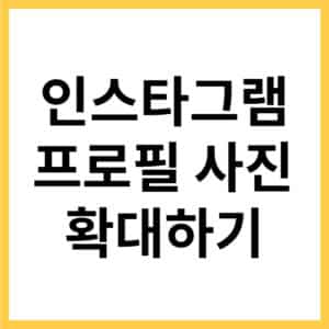 instragram 프로필 사진 확대