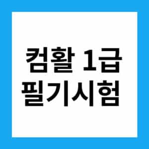 컴퓨터 활용능력 1급 합격 기준