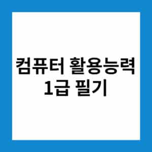 컴퓨터 활용능력 1급 필기 요약