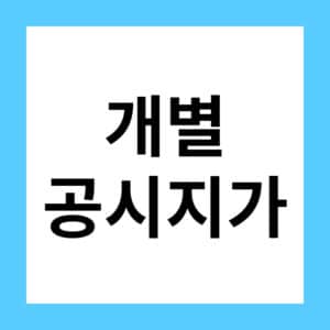 개별 공시지가 확인하는 방법