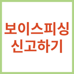 보이스피싱 예방법