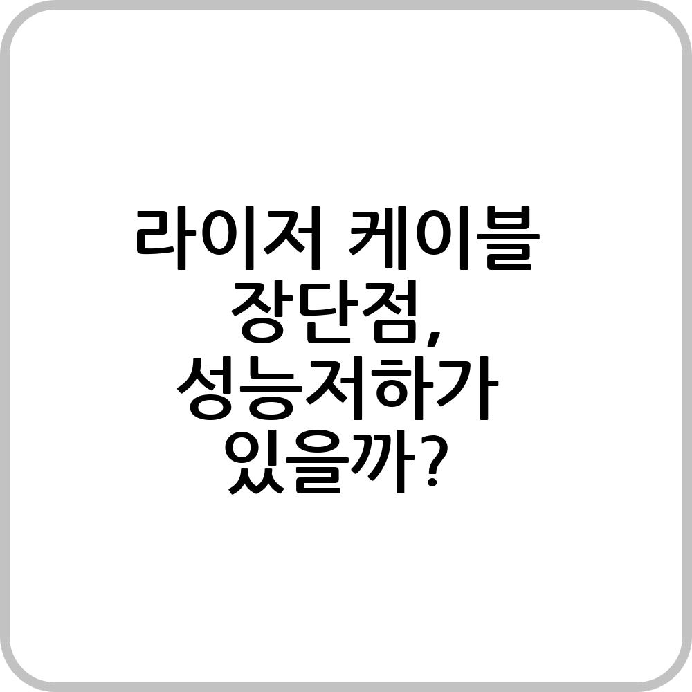 라이저 케이블 장단점 알아보기