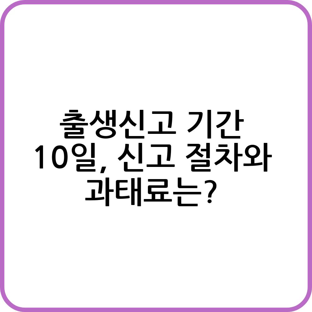 출생신고하는 법