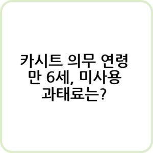 카시트 의무 연령과 구매 방법