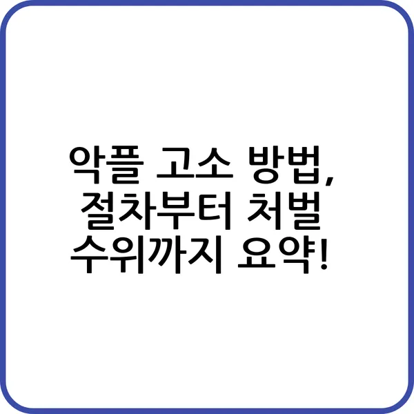 악플 고소 방법 총정리